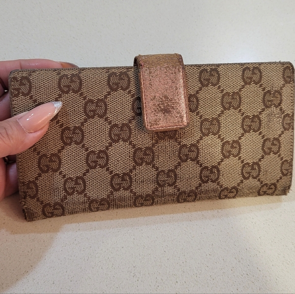 Gucci Brown Monogram Double-sided Wallet - Picture 4 of 12